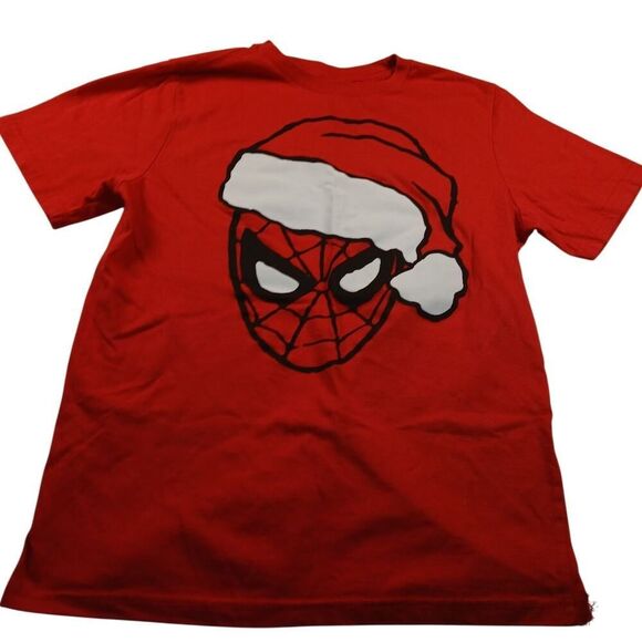Marvel Other - Marvel Santa Spiderman Red T-Shirt - Boys Size L